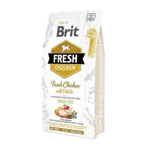 Корм сухий Brit Fresh Chicken/Potato Adult для дорослих собак всіх порід з куркою та картоплею 2,5 кг S170990/0748 фото