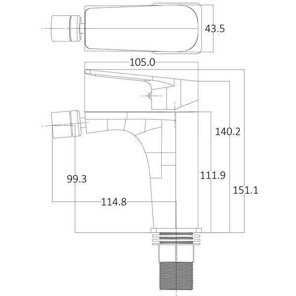 Змішувач для біде Globus Lux BONN GLB-0106 000028503 фото