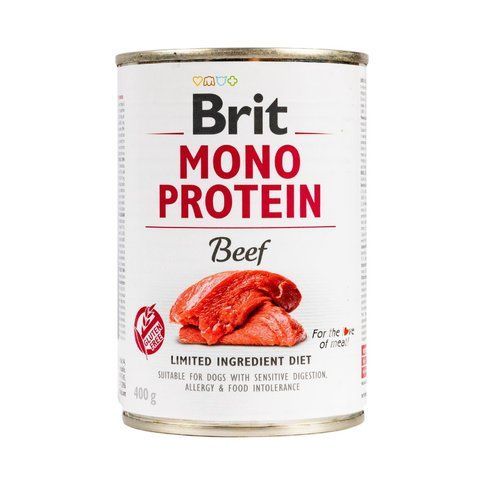 Корм вологий Brit Mono Protein Beef для собак з яловичиною 400 г S100831/100057/9766 фото