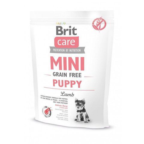Корм сухий Brit Care Grain Free Mini Puppy Lamb для цуценят та молодих собак мініатюрних порід з ягням 400 г S170774/0145 фото