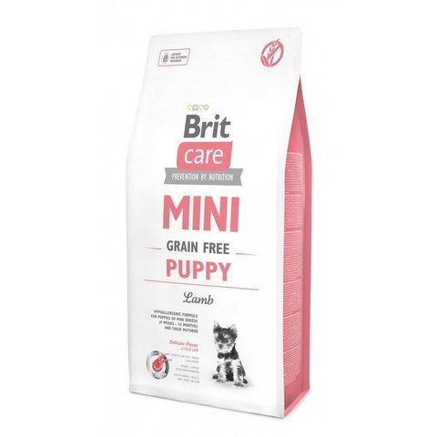 Корм сухий Brit Care Grain Free Mini Puppy Lamb для цуценят та молодих собак мініатюрних порід з ягням 7 кг S170775/0152 фото