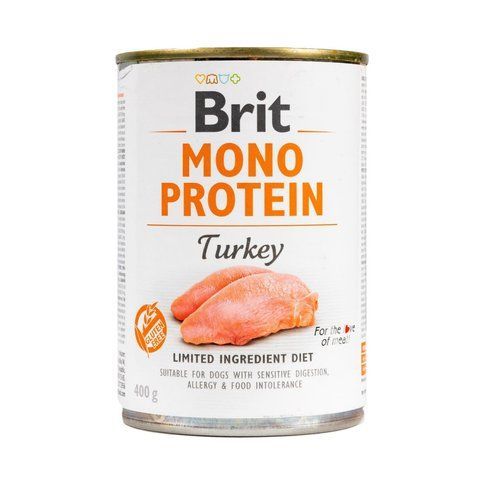 Корм вологий Brit Mono Protein Turkey для собак з індичкою 400 г S100838/100060/9780 фото
