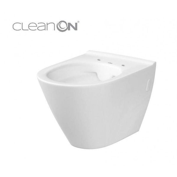 CET Cersanit 743 CITY OVAL CLEAN ON підвісний з кришкою SLIM дюропласт ліфт 000022157 фото
