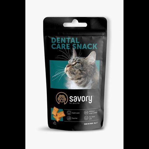 Хрумкі ласощі Savory Cats Snacks Pillows Dental Care для дорослих котів подушечки для здоров я зубів 60 г S31478 фото