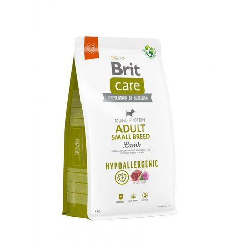 Корм сухий Brit Care Dog Hypoallergenic Adult Small Breed для дорослих собак малих порід від 1 до 10 кг гіпоалергенний з ягням 7 кг S172651 фото