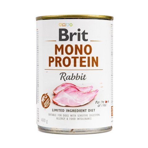 Корм вологий Brit Mono Protein Rabbit для собак з кроликом 400 г S100835/100061/9797 фото