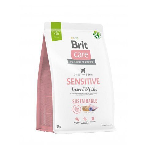 Корм сухий Brit Care Dog Sustainable Sensitive для собак з чутливим травленням з рибою та комахами 3 кг S172188 фото
