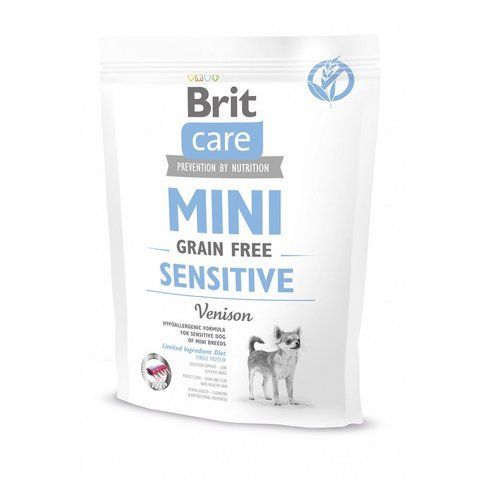 Корм сухий Brit Care Grain Free Mini Sensitive для собак мініатюрних порід з чутливим травленням з олениною 400 г S170777/0176 фото