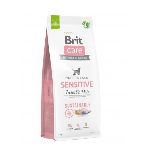 Корм сухий Brit Care Dog Sustainable Sensitive для собак з чутливим травленням з рибою та комахами 12 кг S172189 фото