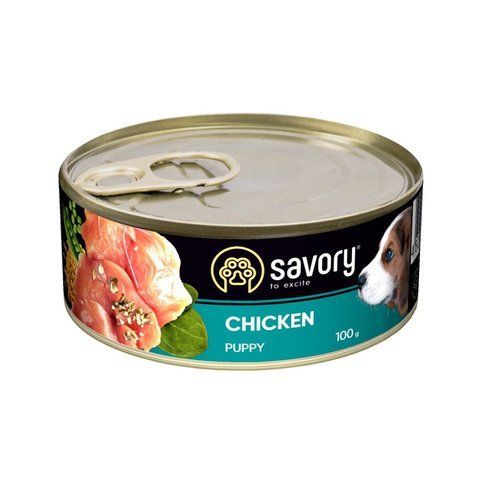 Корм вологий Savory Dog All breeds Puppy Chicken паштет для цуценят усіх порід з куркою 100 г S30532***** фото