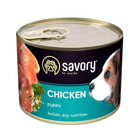 Корм вологий Savory Dog All breeds Puppy Chicken паштет для цуценят усіх порід з куркою 200 г S30549 фото