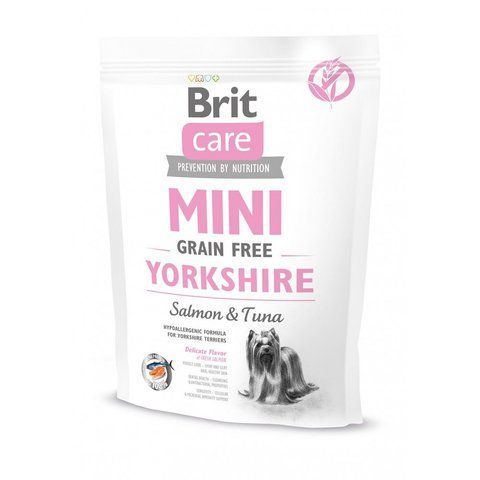 Корм сухий Brit Care Grain Free Mini Yorkshire для йоркширських тер&rsquo;єрів з лососем та тунцем 400 г S170780/0206 фото