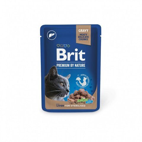 Корм вологий Brit Premium Liver for Sterilised д/стерилізованих котів печінка 100 г S111832 фото