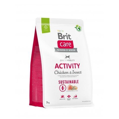 Корм сухий Brit Care Dog Sustainable Activity для дорослих собак з підвищеною активністю з куркою та комахами 3 кг S172191 фото