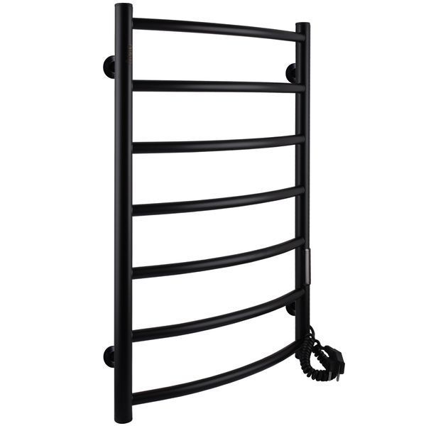 Рушникосушарка UNIO LD ЕU 700-500-7 BLK Драбинка Дуга електро чорна 000029424 фото