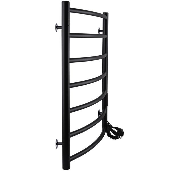 Рушникосушарка UNIO LD ЕU 700-500-7 BLK Драбинка Дуга електро чорна 000029424 фото