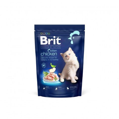 Корм сухий Brit Premium by Nature Cat Kitten для кошенят від 1 до 12 місяців з куркою 800 г S171850 фото