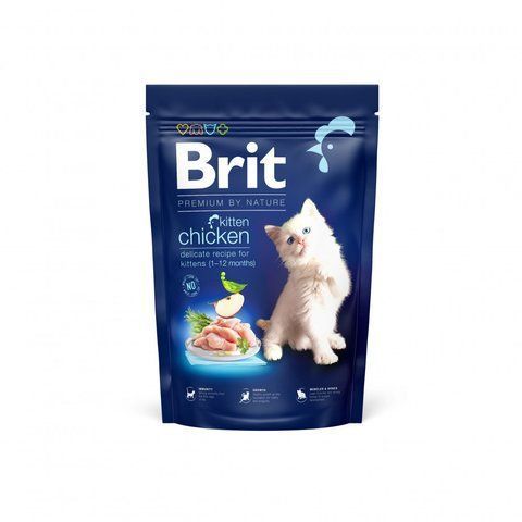 Корм сухий Brit Premium by Nature Cat Kitten для кошенят від 1-12 місяців з куркою 1,5 кг S171858 фото
