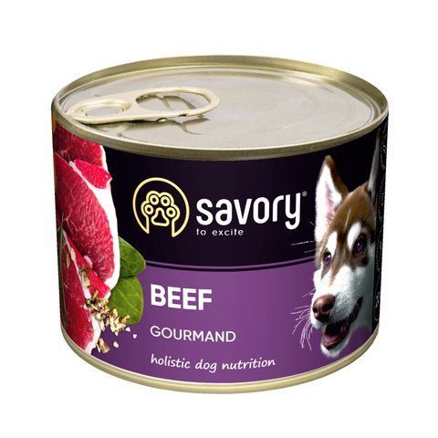 Корм вологий Savory Dog Gourmand Beef паштет для дорослих собак усіх порід з яловичиною 200 г S30426 фото