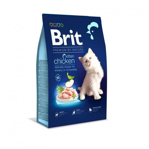 Корм сухий Brit Premium by Nature Cat Kitten для кошенят з куркою 8 кг S171866 фото