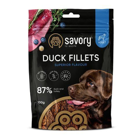 Джерки Savory Fillet Turkey With Duck, філе індички з качкою, 100 г S21151 фото
