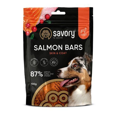 Джерки Savory Bars With Salmon, батончики з лососем 100 г S21106 фото
