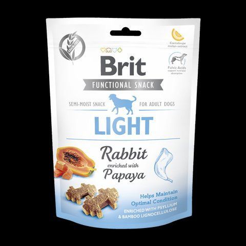 Ласощі Brit Care Functional Snack Light для собак для контролю ваги з кроликом та папаєю 150 г S111419/9956 фото