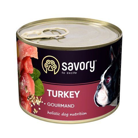 Корм вологий Savory Dog Gourmand Turkey паштет для дорослих собак усіх порід з індичкою 200 г S30501 фото