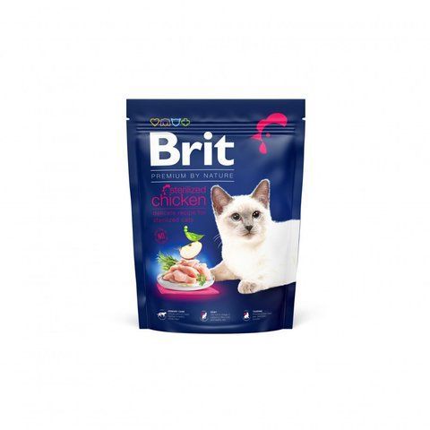 Корм сухий Brit Premium by Nature Cat Sterilised для стерилізованих котів з куркою 300 г S171846 фото