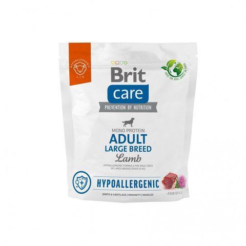 Корм сухий Brit Care Dog Hypoallergenic Adult Large Breed для дорослих собак великих порід гіпоалергенний з ягням 1 кг S172220 фото