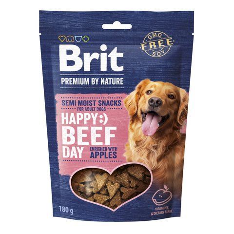 Ласощі Brit Premium Semi-moist Snacks Beef with Apples напіввологі д/cобак з яловичиною і яблуками 180 г S112280 фото