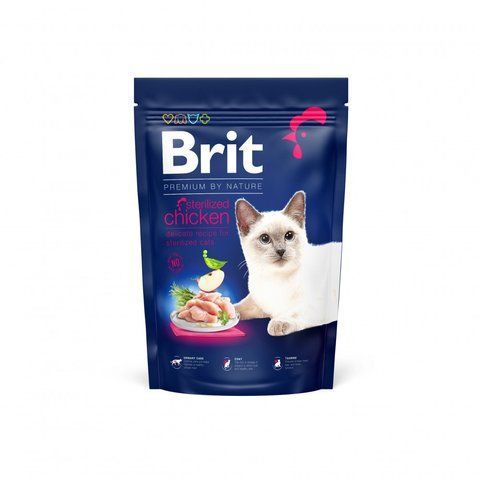 Корм сухий Brit Premium by Nature Cat Sterilised для стерилізованих котів з куркою 1,5 кг S171862 фото