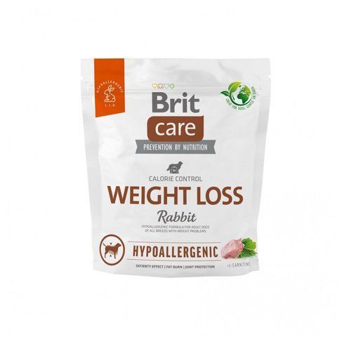 Корм сухий Brit Care Dog Hypoallergenic Weight Loss для собак із зайвою вагою гіпоалергенний з кроликом 1 кг S172223 фото