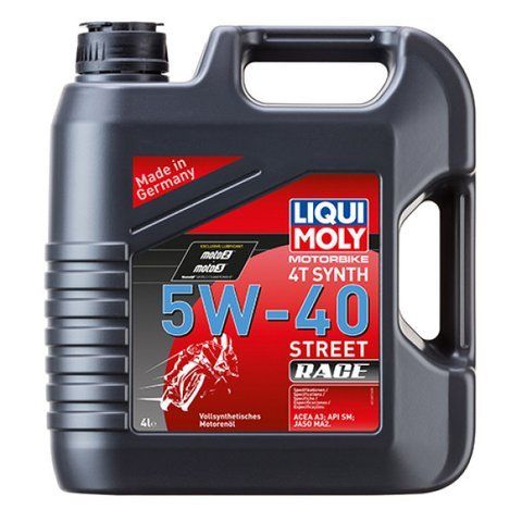 Олива для 4-тактних двигунів - Motorbike 4T Synth Street Race 5W-40 4л. 1685 фото
