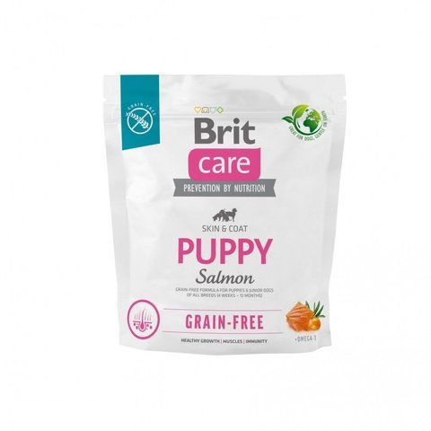 Корм сухий Brit Care Dog Grain-free Puppy для цуценят беззерновий з лососем 1 кг S172193 фото