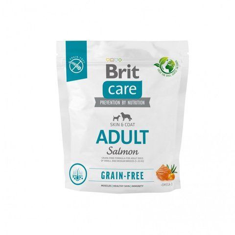 Корм сухий Brit Care Dog Grain-free Adult для дорослих собак малих і середніх порід беззерновий з лососем 1 кг S172196 фото