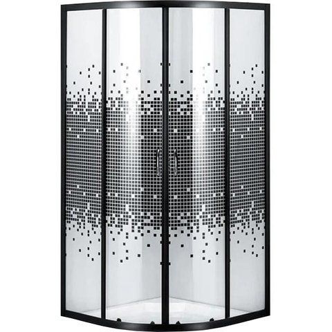 Душова кабіна півкругла без піддона WISLA N90TB.Mosaic BRAVO (1уп.) 000028397 фото