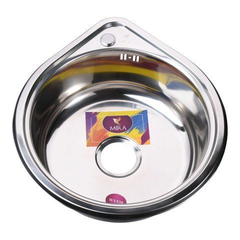 Мийка кухонна врiзна кругла 530х180 Polish MR 530 P Mira 000014449 фото