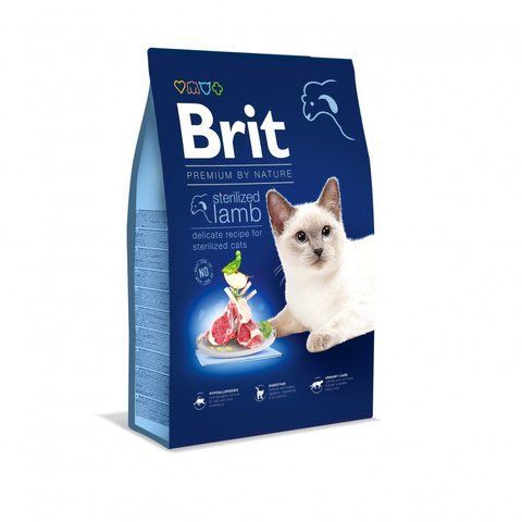 Корм сухий Brit Premium by Nature Cat Sterilized Lamb для стерилізованих котів з ягням 8 кг S171871 фото