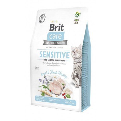 Корм сухий Brit Care Cat Grain Free Insect для дорослих котів з харчовою непереносимістю з комахами та рибою 2 кг S171963 фото