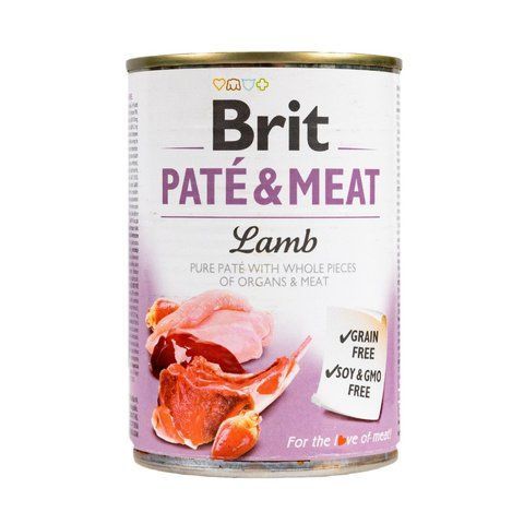 Корм вологий Brit Care Pate and Meat для дорослих собак з ягням 400 г S100861/100077/0441 фото