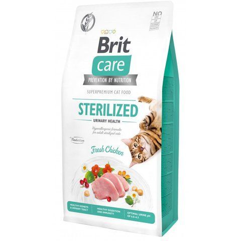 Корм сухой Brit Care Cat Grain Free Sterilized Urinary Health для стерилізованих котів для підтримання сечостатевої системи з куркою 7 кг S171285/0723 фото