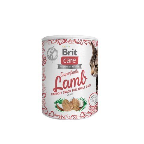Ласощі Brit Care Superfruits Snack Lamb д/котів з ягням і кокосом 100 г S100651 фото