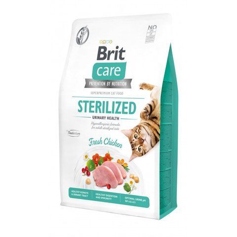 Корм сухой Brit Care Cat Grain Free Sterilized Urinary Health для стерилізованих котів для підтримання сечостатевої системи з куркою 2 кг S171286/0730 фото