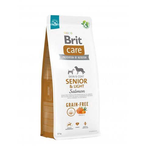 Корм сухий Brit Care Dog Grain-free Senior and Light для старіючих собак беззерновий з лососем 12 кг S172207 фото