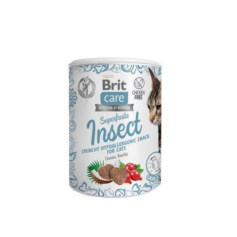 Ласощі Brit Care Superfruits Snack Insect д/котів гіпоалергенні з комахами кокосом і шипшиною 100 г S100652 фото