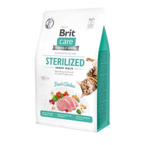 Корм сухой Brit Care Cat Grain Free Sterilized Urinary Health для стерилізованих котів для підтримання сечостатевої системи з куркою 400 г S171287/0747 фото