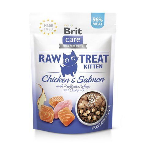 Ласощі Brit Raw Treat Freeze-dried Kitten д/кошенят курка і лосось 40 г S112187 фото