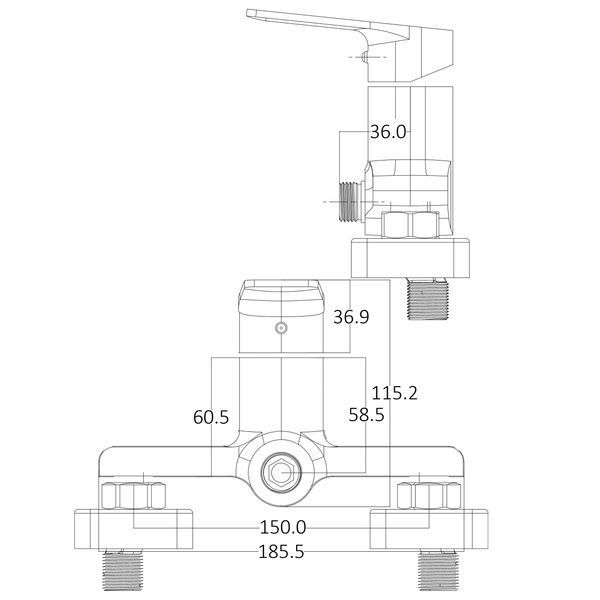 Змішувач для душу Globus Lux BONN GLB-0105N 000028502 фото