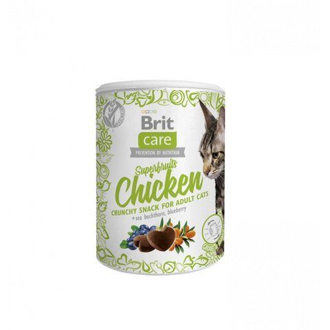 Ласощі Brit Care Superfruits Chicken д/котів з куркою обліпихою та чорницею 100 г S111269 фото